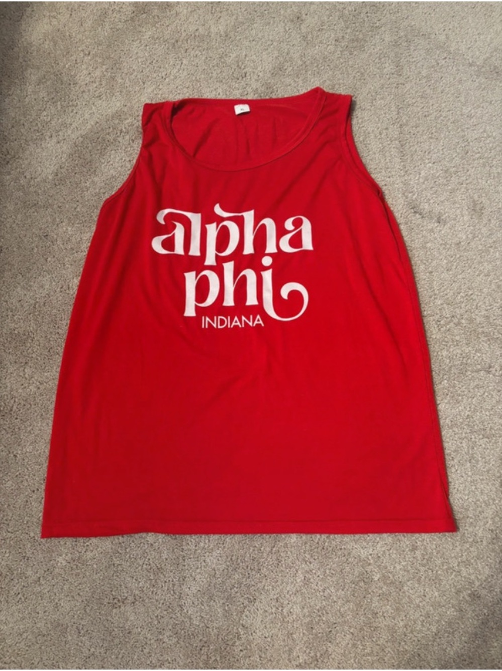 Alpha Phi Indiana Red Tank Top